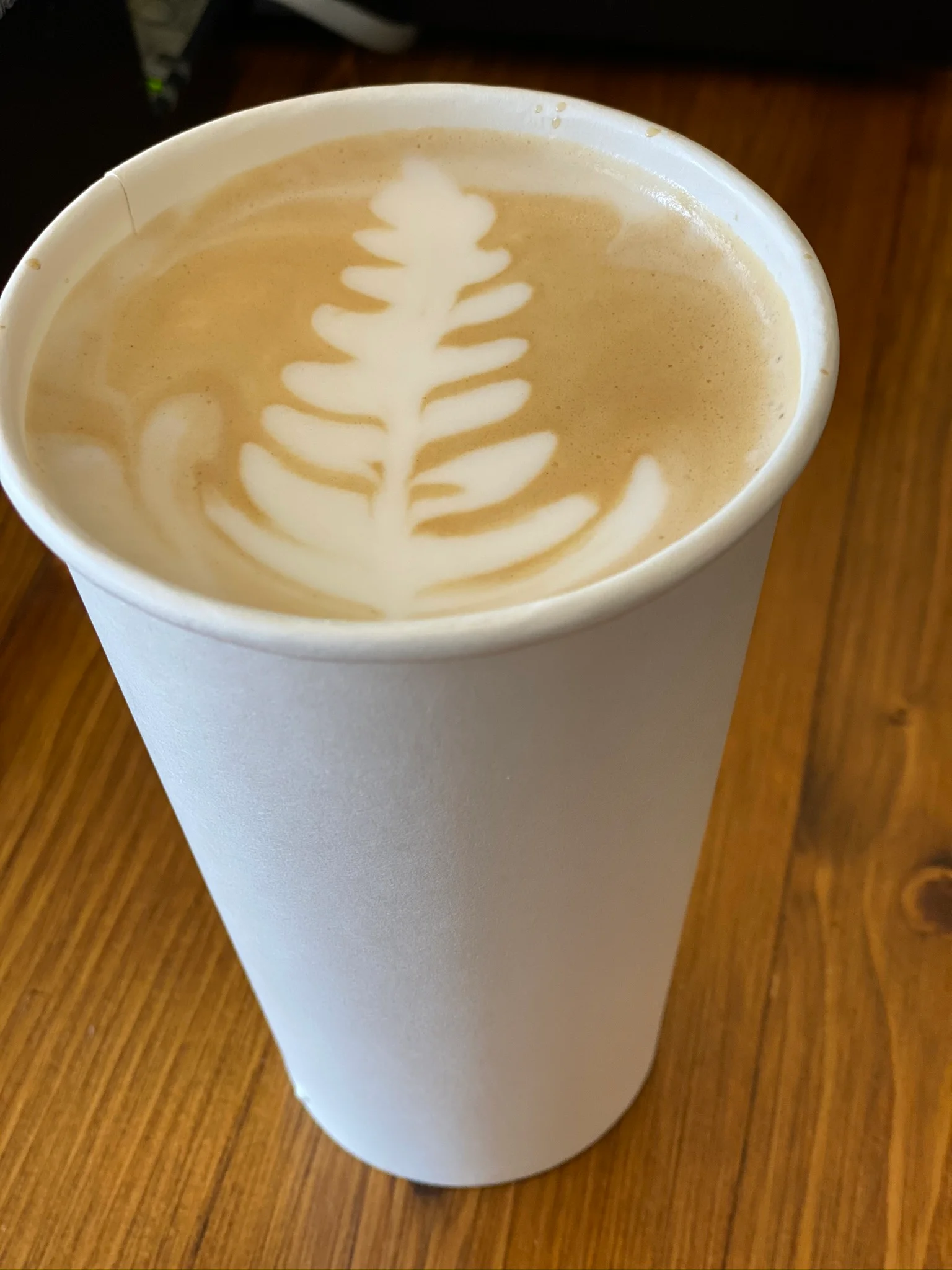Coffee in a takeaway cup